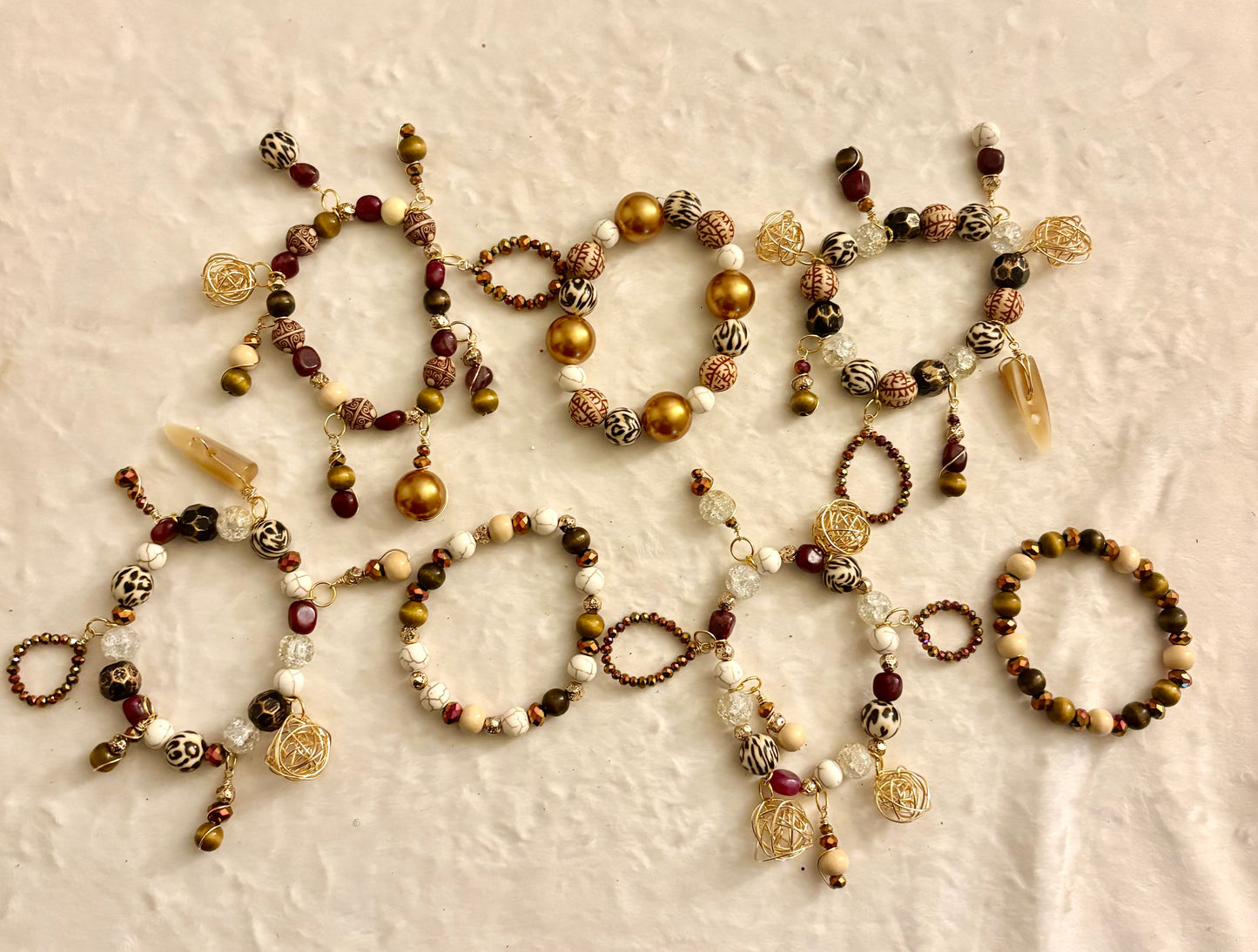 Sahara Bracelet Stack of 7 |Size 7.75 Inch Stretch Bracelets