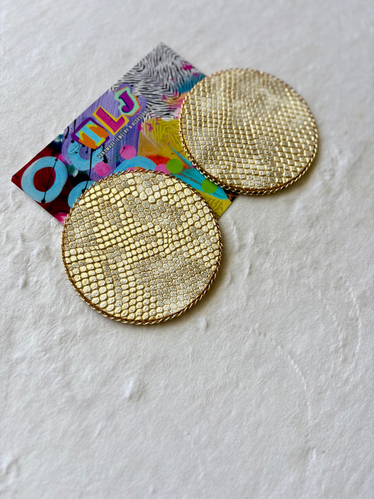 Persuasion Python Statement Stud Earrings 3.5 Inches