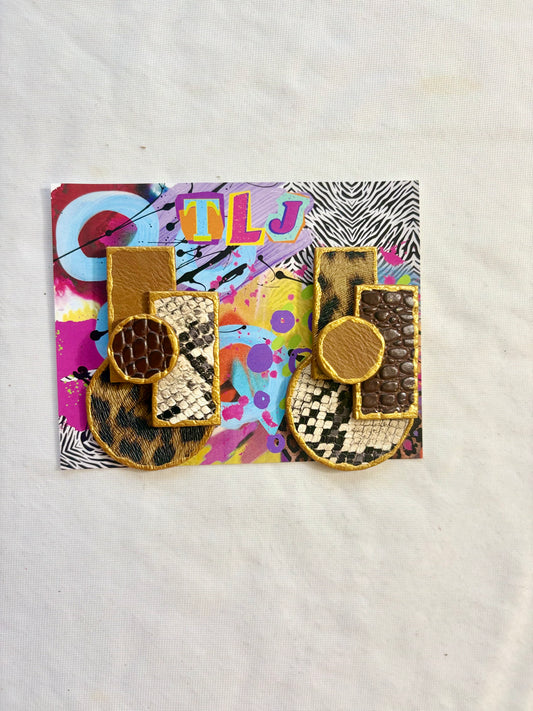 Melanin Art Deco Stud Earrings