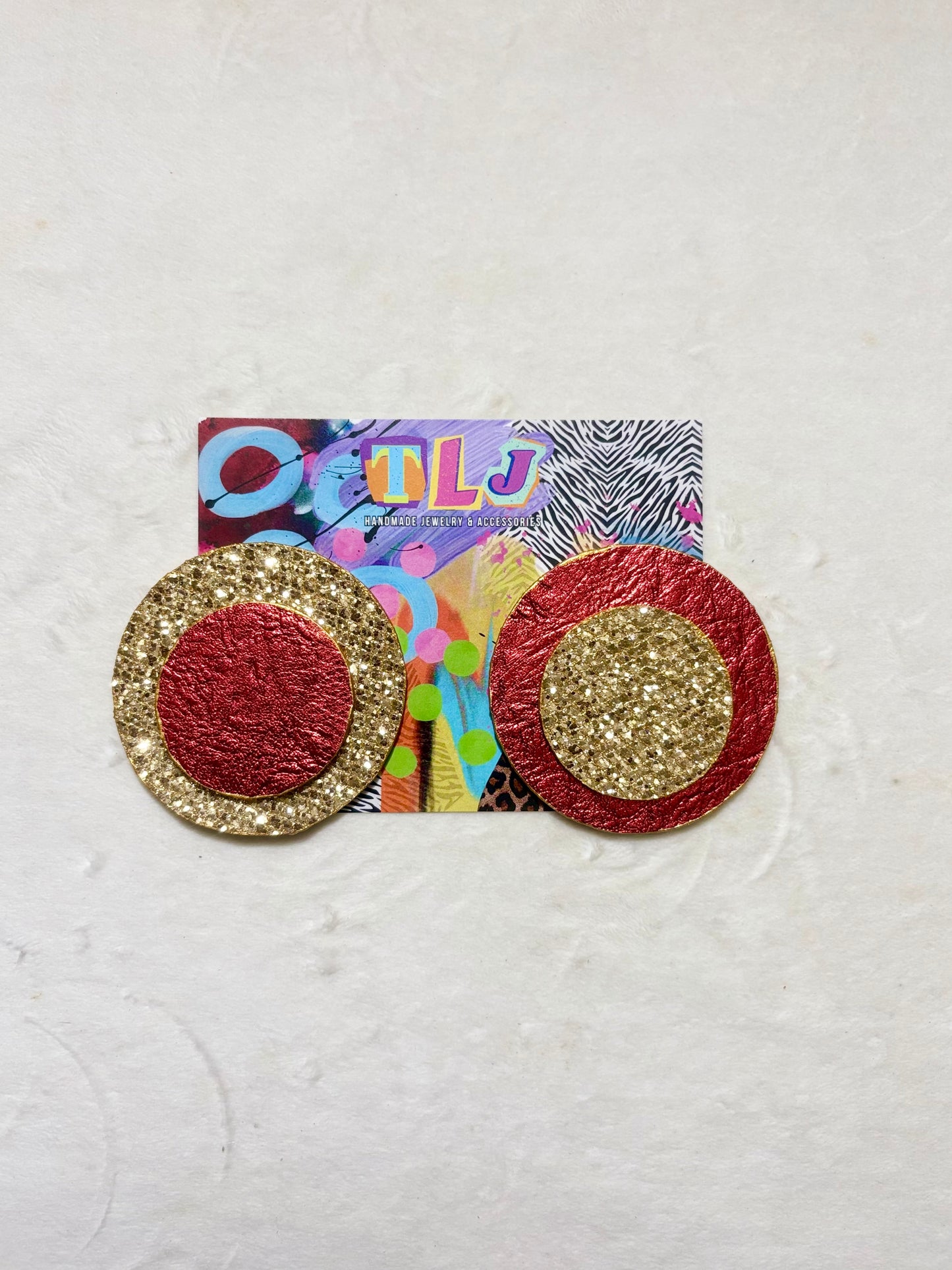 Cynthia - Red Stud Earrings