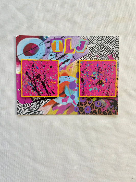80s Baby Splatter Stud Earrings