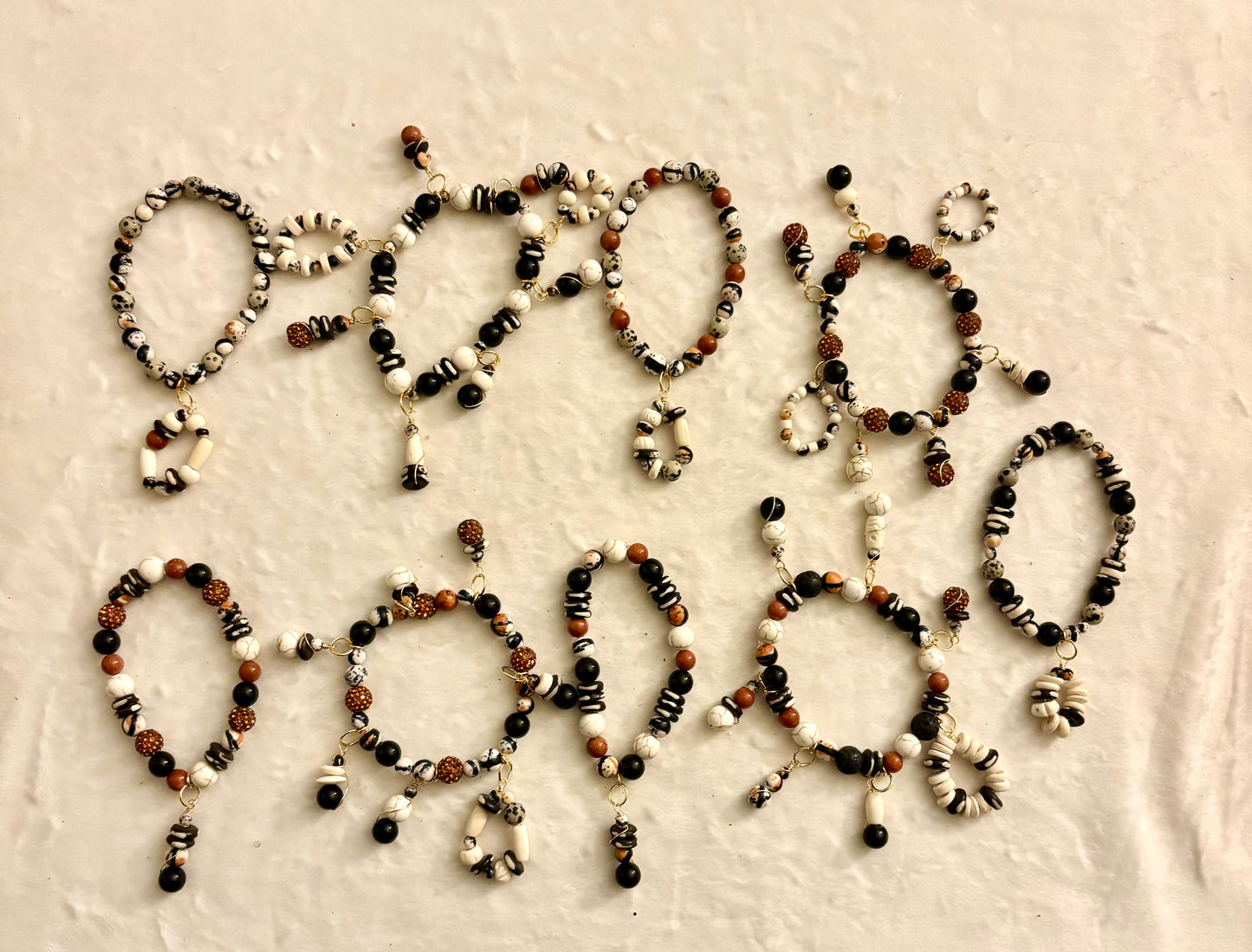 Nori Bracelet Stack of 9 |Size 7.75 Inch Stretch Bracelets