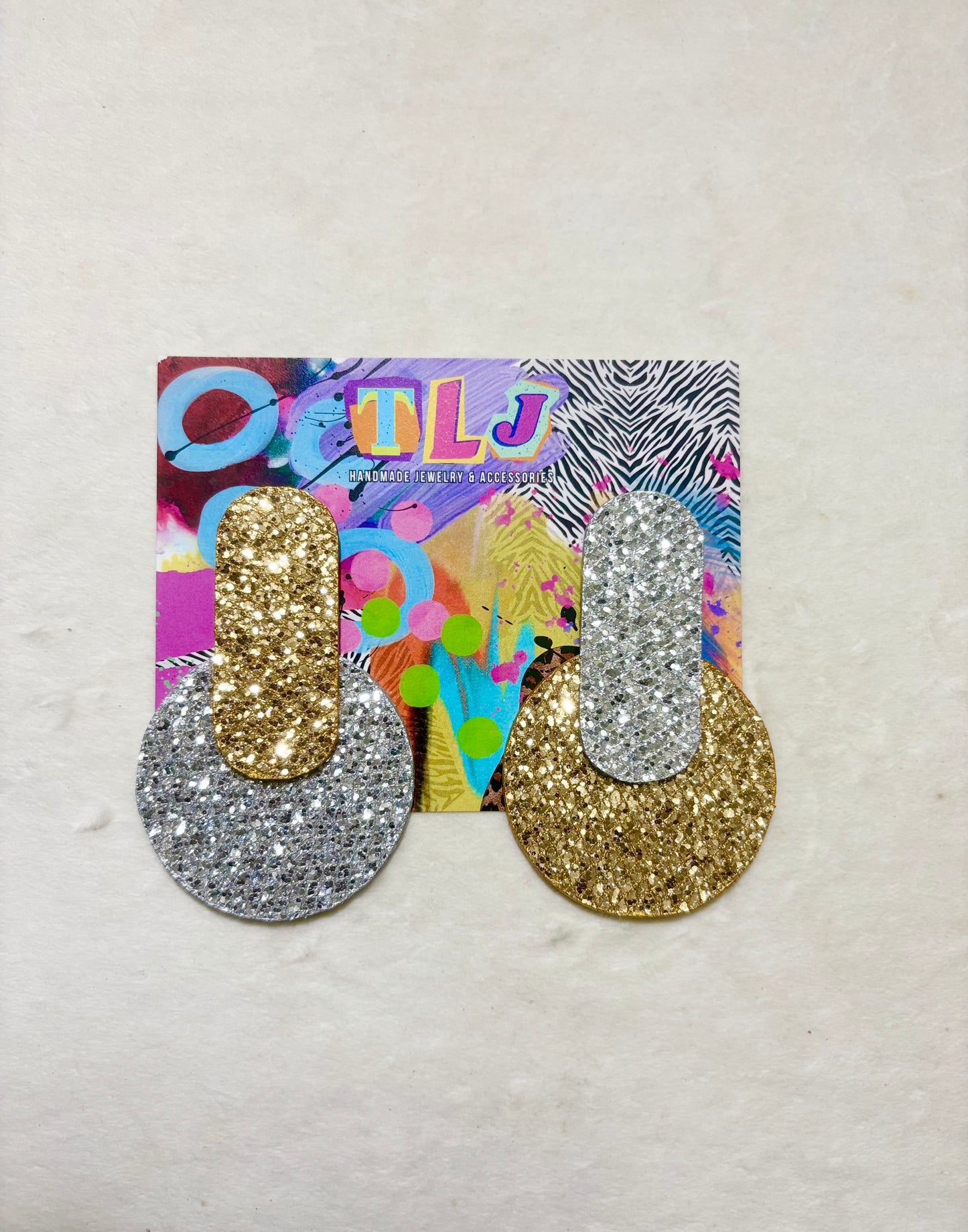 Iesha - Gold & Silver Stud Earrings