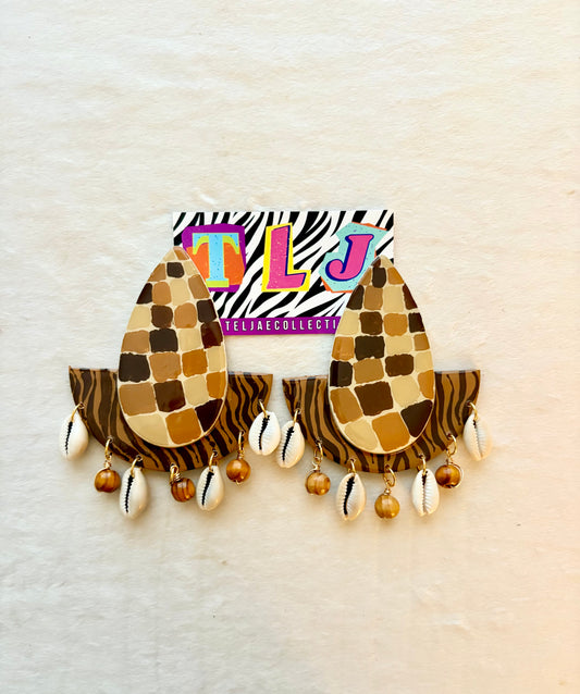 Shani Dangle Earrings- 4.25 inches