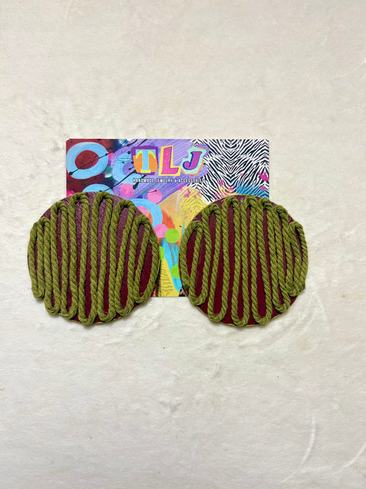 Journee Stud Earrings - Crimson Cherry- 3.5 Inches