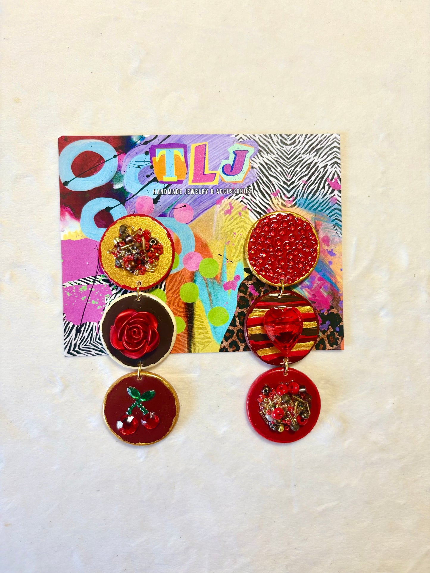Rose and Chocolate Earrings