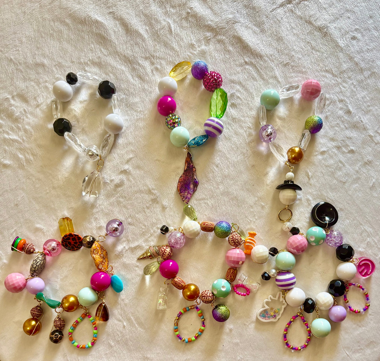 Jada Bracelet Stack of 6| Size 7.75 Inch Stretch Bracelets
