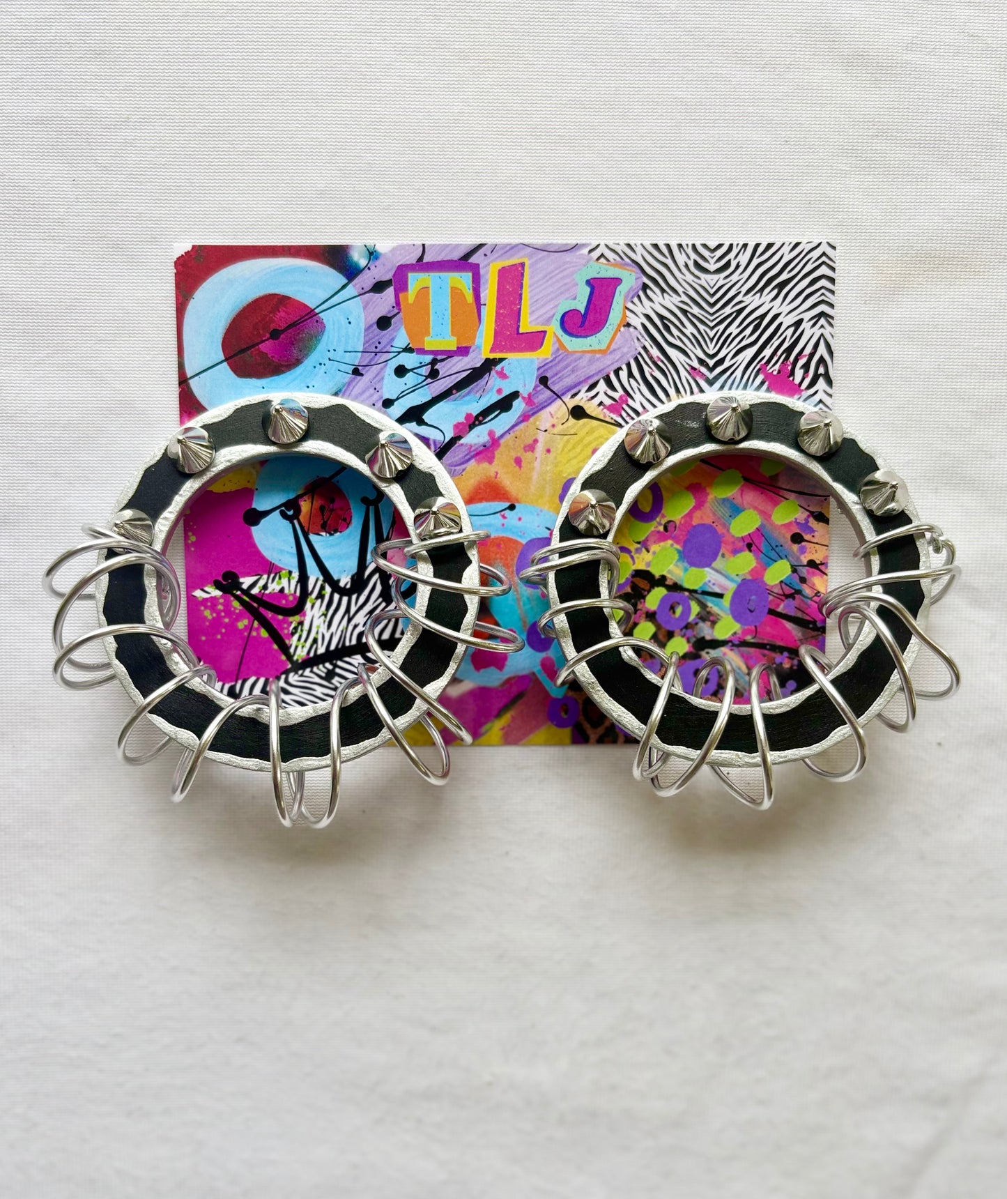 Luna Hoops Stud Earrings - Nubian Noire