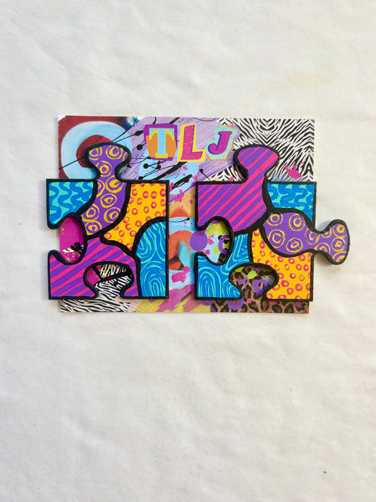 Patterns Puzzle Stud Earrings