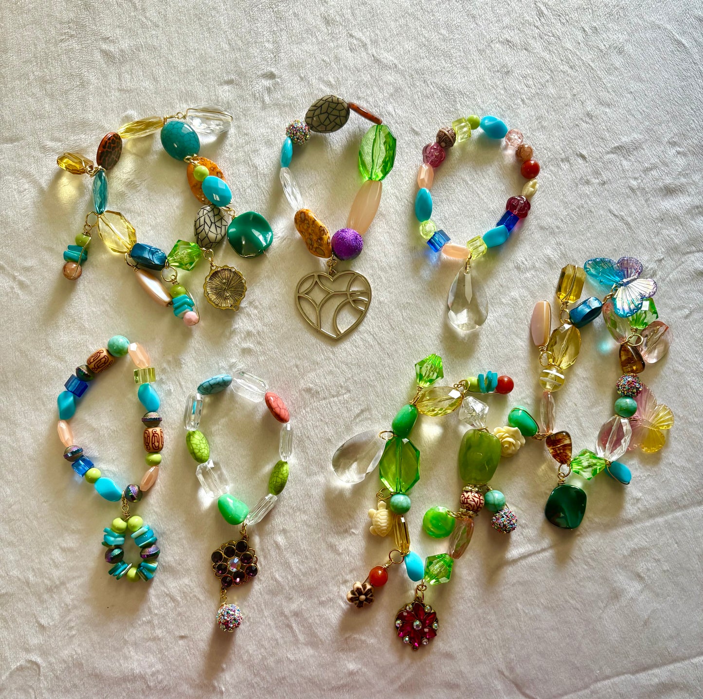 Cassidy Bracelet Stack of 7| Size 7.75 Inch Stretch Bracelets