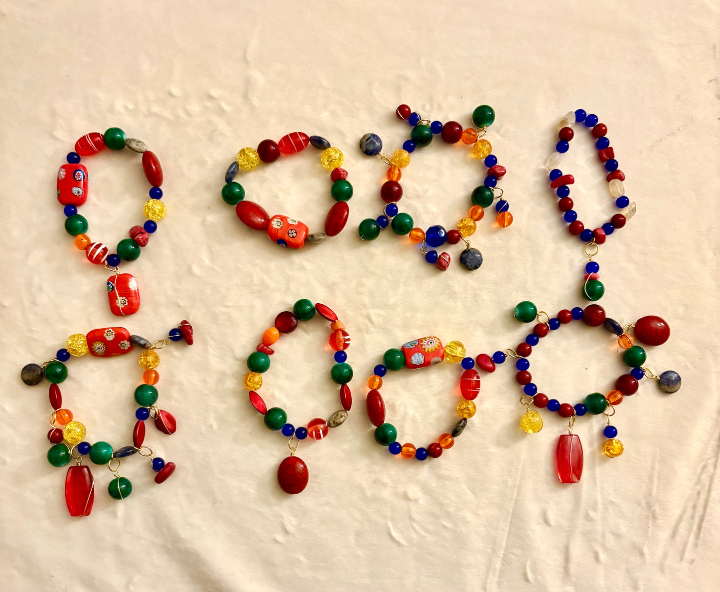 Kaila Basics Bracelet Stack of 8 |Size 7.75 Inch Stretch Bracelets