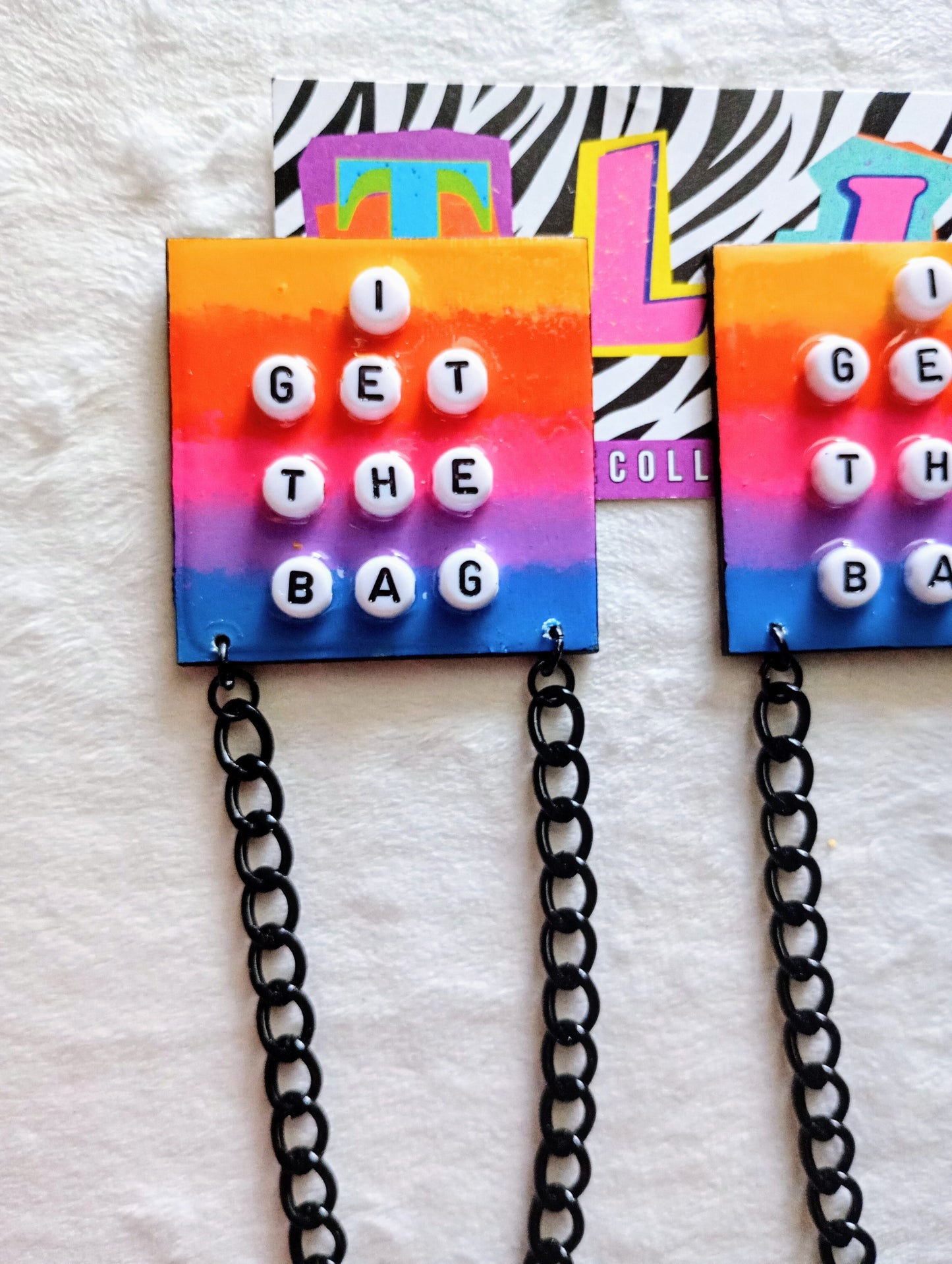 "I Get The Bag" Stud Earrings