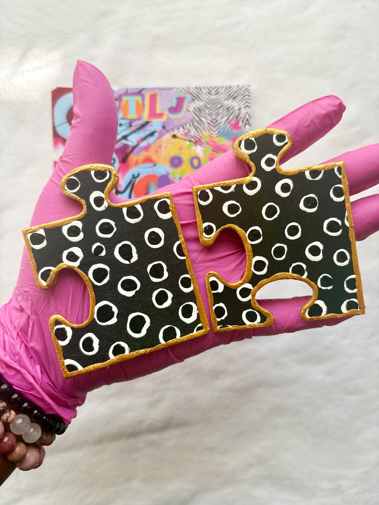 Dee Dee Dots Puzzle Stud Earrings