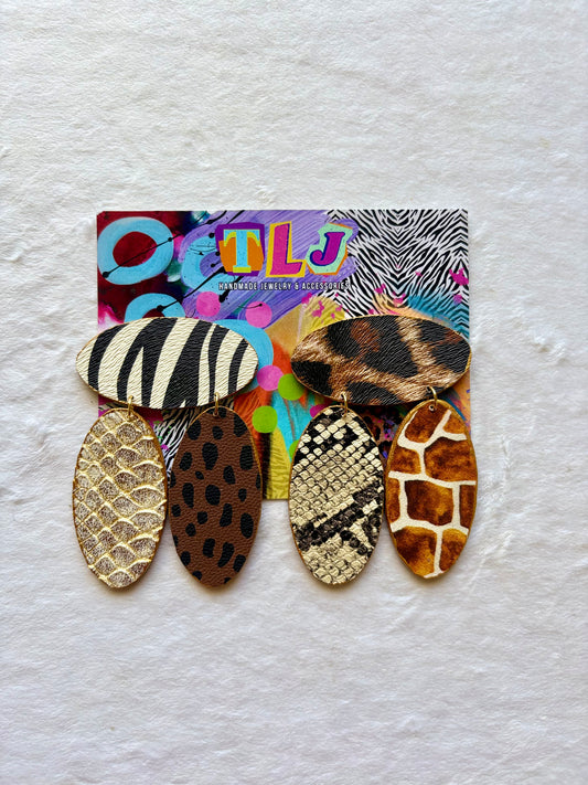 Trinity Stud Earrings 1of 1- Mixed Print