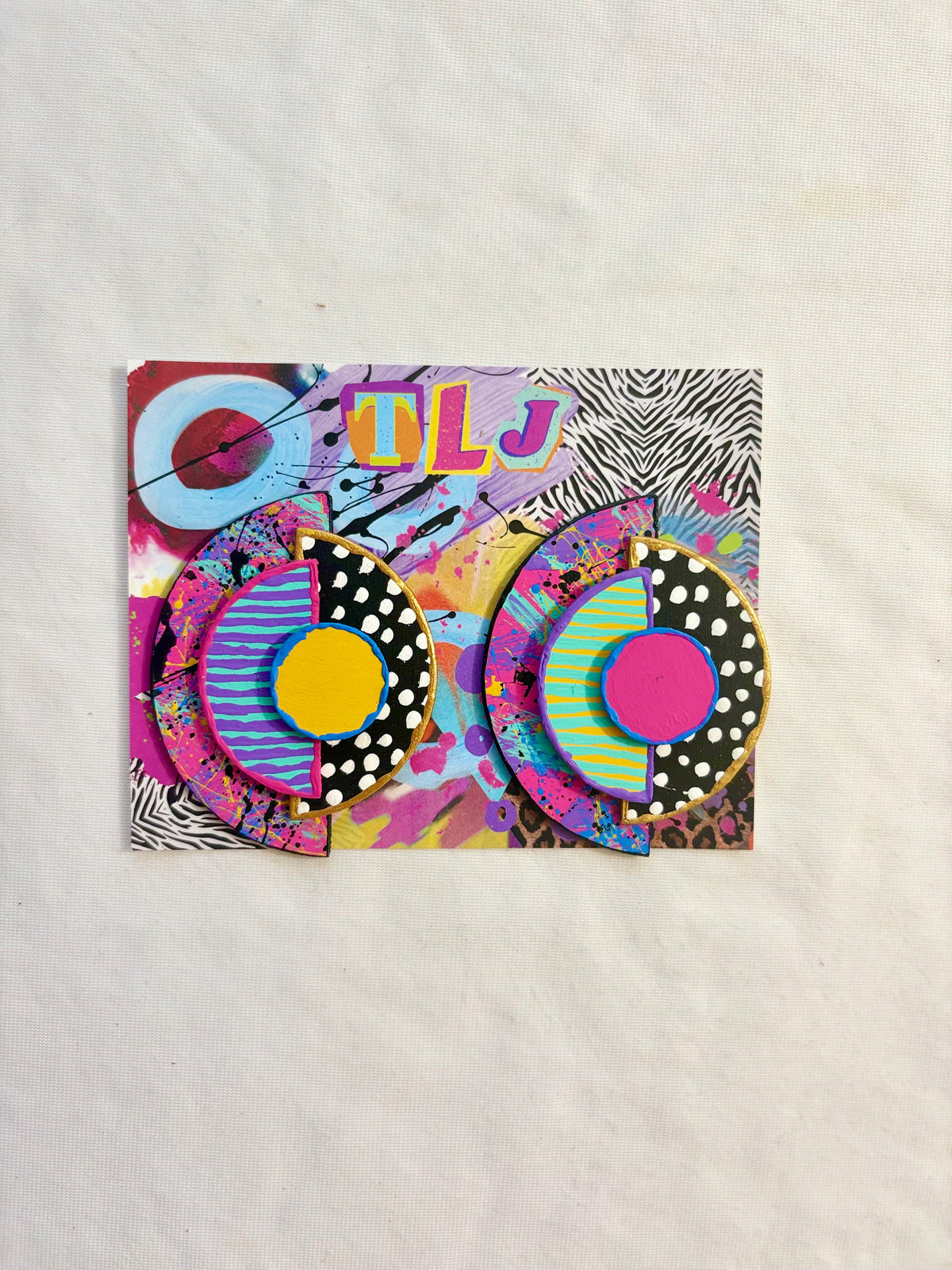80s Baby Art Deco Stud Earrings