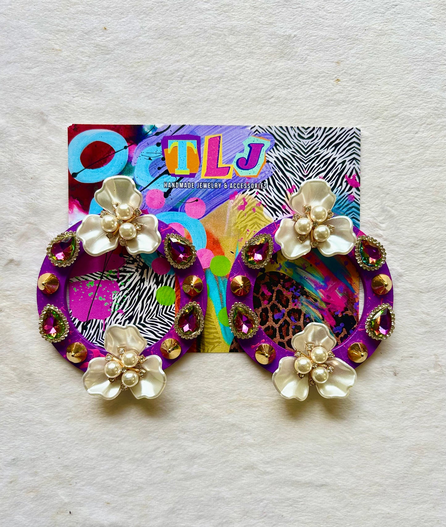 Violetta Hoops Stud Earrings