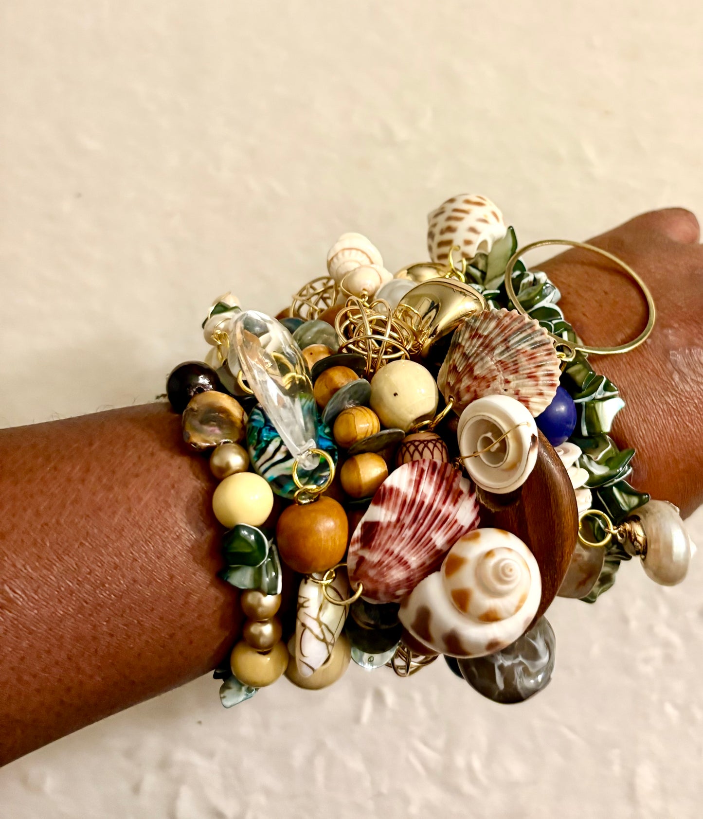 Oceanside Bracelet Stack of 7 |Size 7.75 Inch Stretch Bracelets