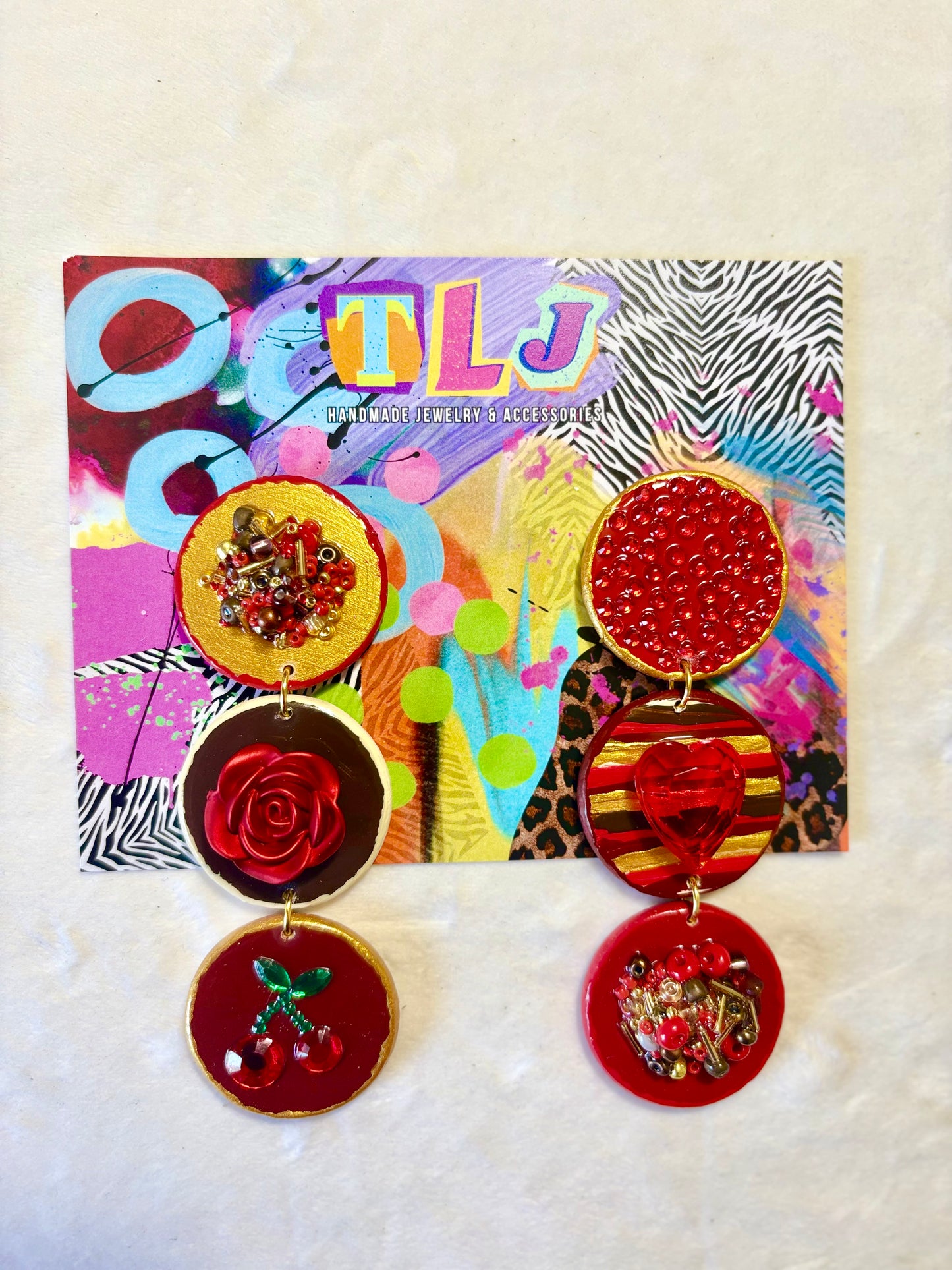 Rose and Chocolate Earrings