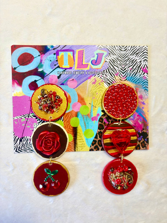 Rose and Chocolate Earrings