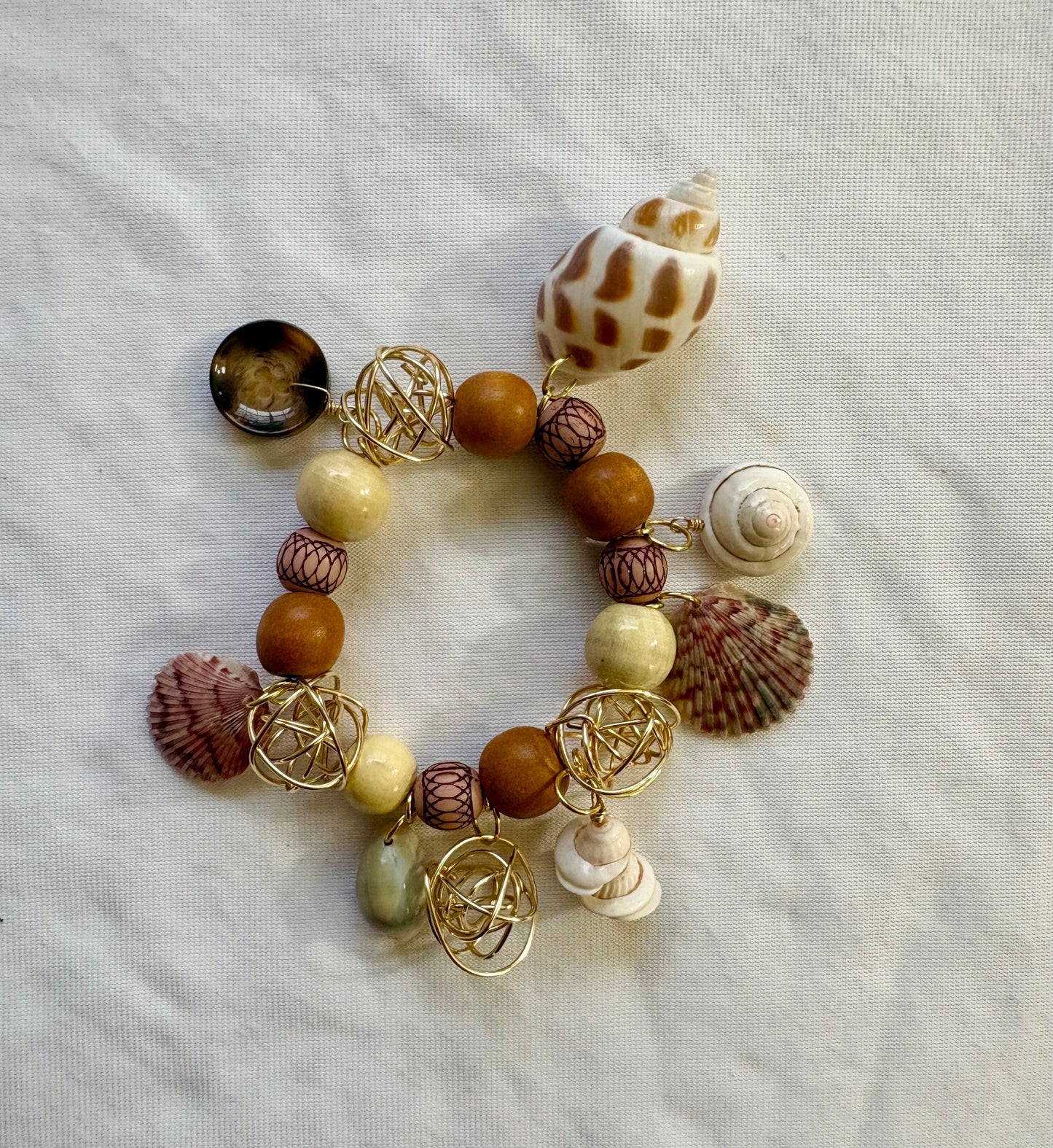 Surfs Up Statement Bracelet | Size 7.75 Inch Stretch Bracelet