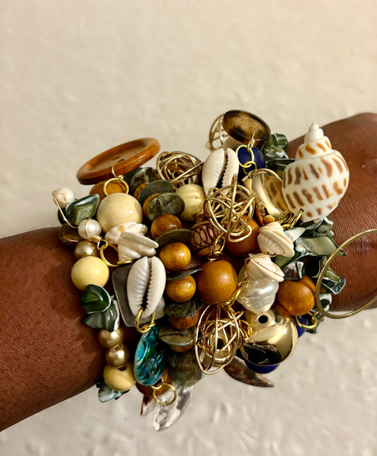 Oceanside Bracelet Stack of 7 |Size 7.75 Inch Stretch Bracelets