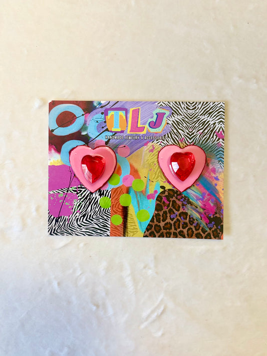 Candy Hearts Mini Stud Earring- Sweet Love