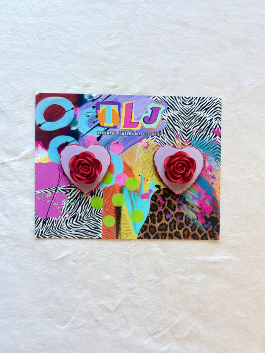 Candy Hearts Mini Stud Earring- Rosalynn