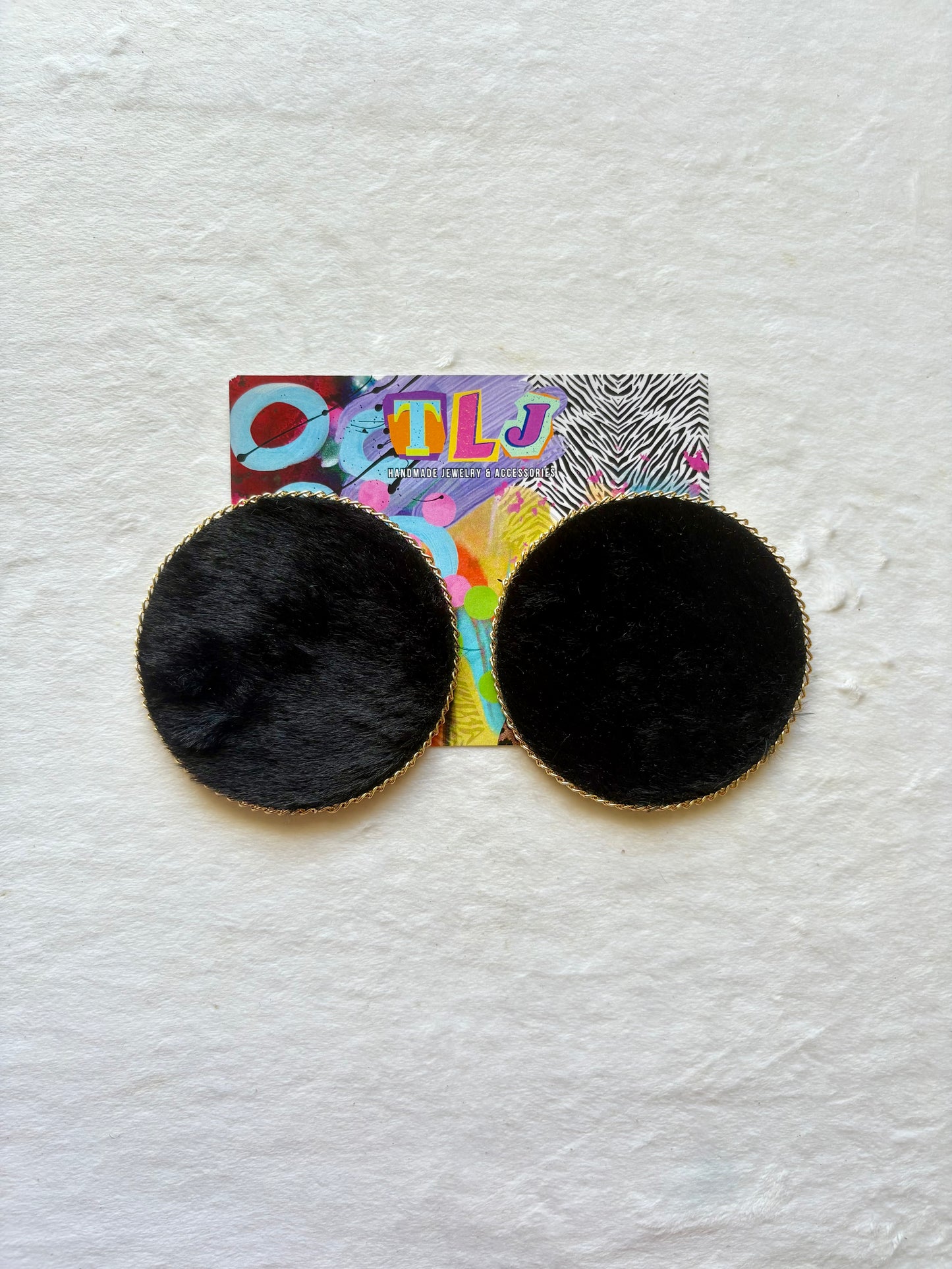 Luxurious Life Statement Stud MTO Earrings 3.5 Inches- Black