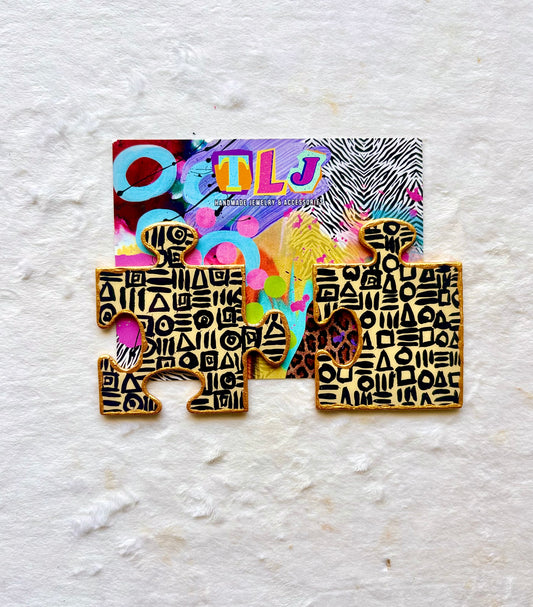 Ashanti Puzzle Stud Earrings- MTO read product details