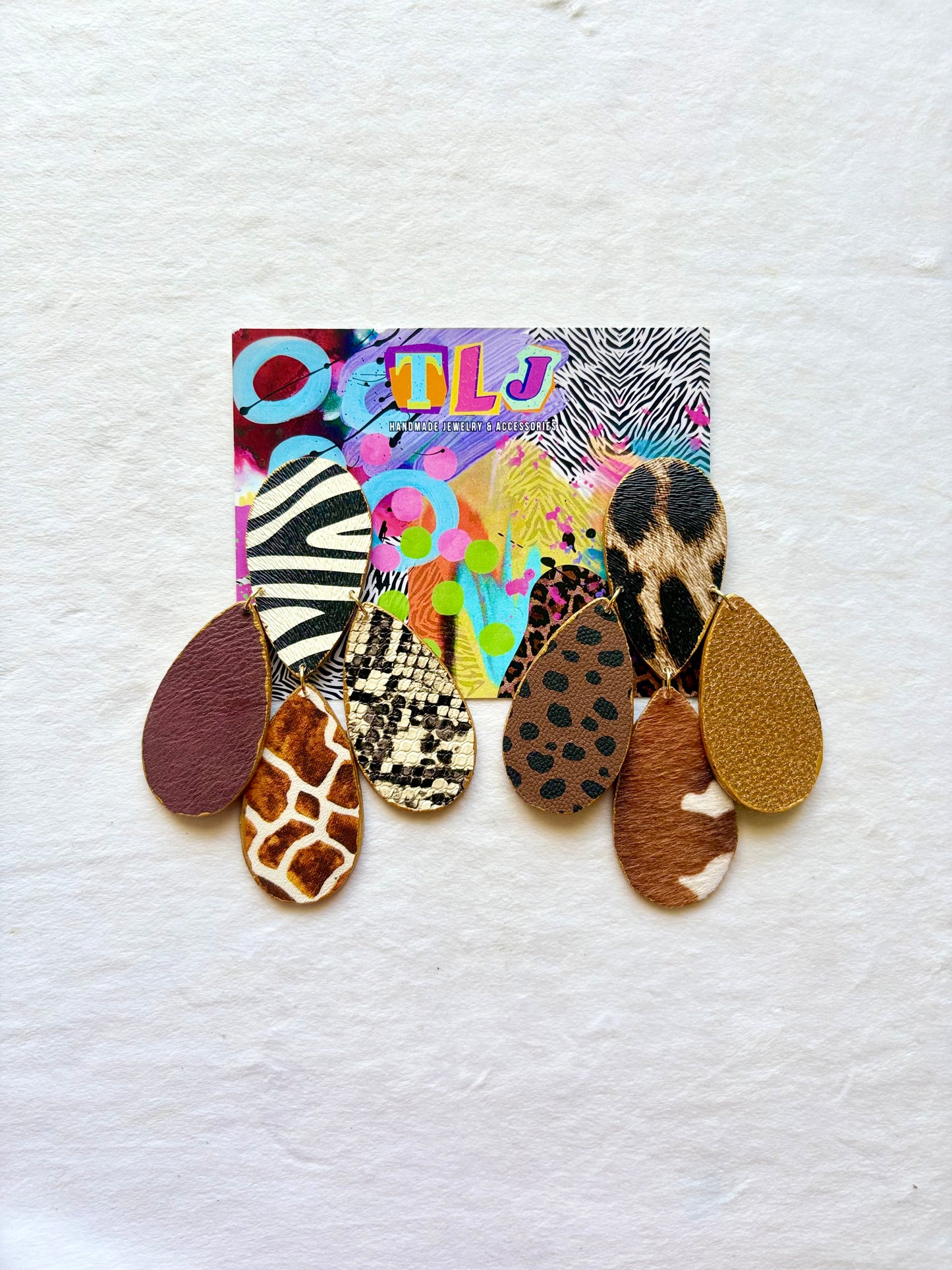 Ashley Dangle Earrings 1of 1- Mixed Print