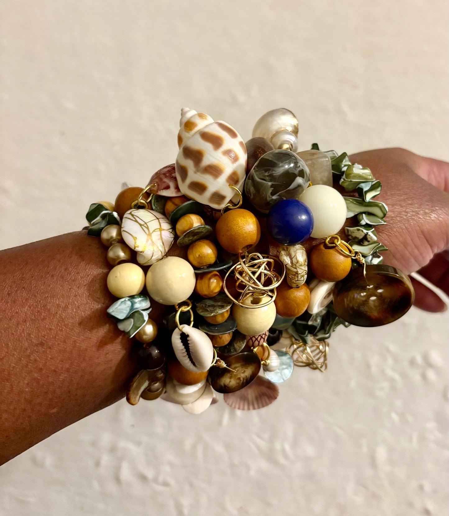 Oceanside Bracelet Stack of 7 |Size 7.75 Inch Stretch Bracelets