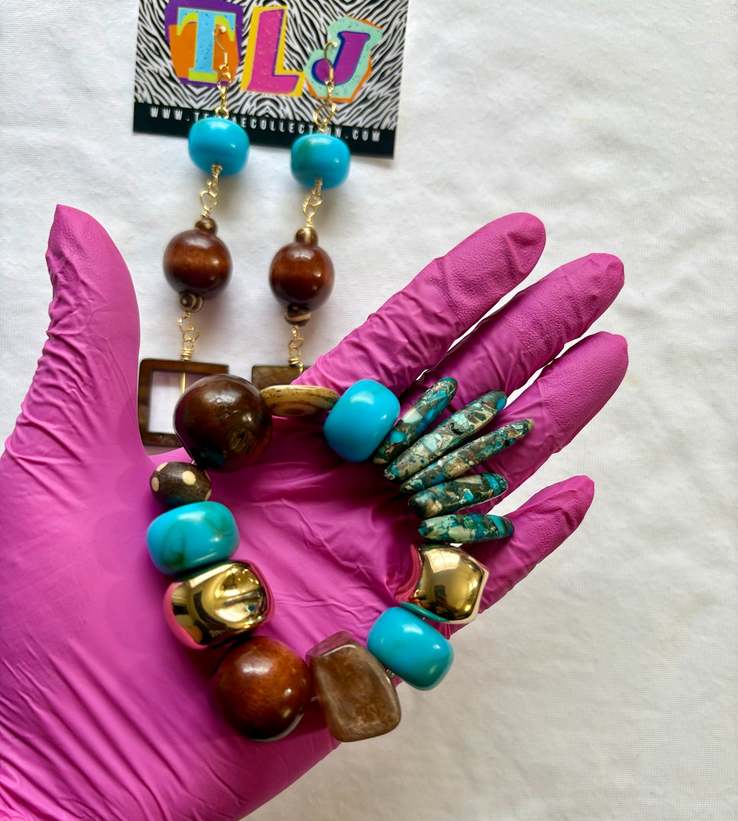 Country Girl Bracelet  & Earrings | Size 7.75 Inch Stretch Bracelets