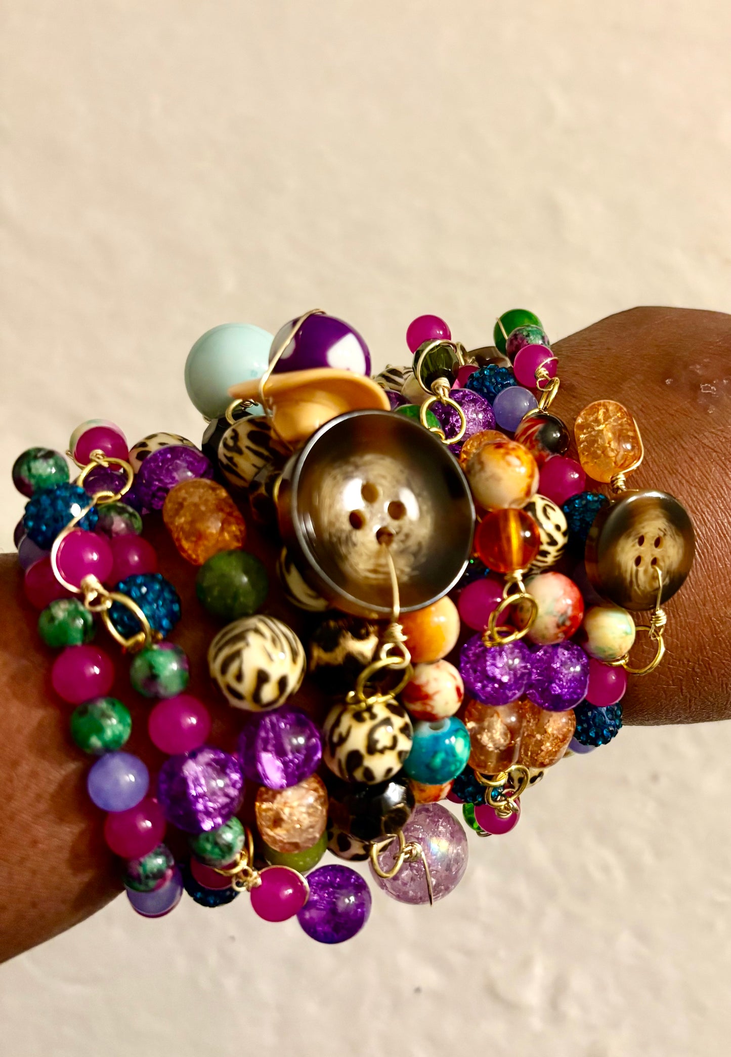 Skylar Bracelet Stack of 8 |Size 7.75 Inch Stretch Bracelets