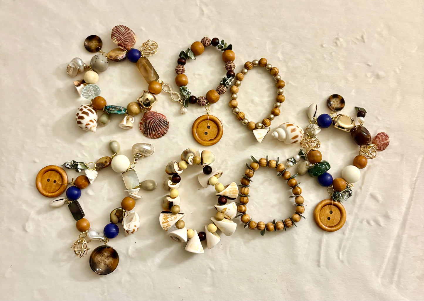 Trinity Bracelet Stack of 7 |Size 7.75 Inch Stretch Bracelets