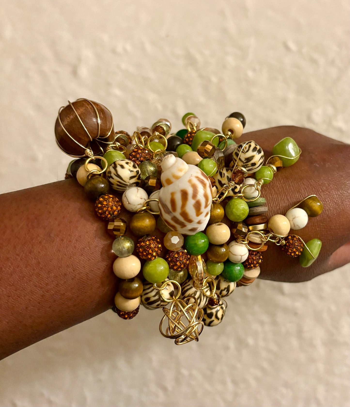 Earth MaMa Bracelet Stack of 7 |Size 7.75 Inch Stretch Bracelets