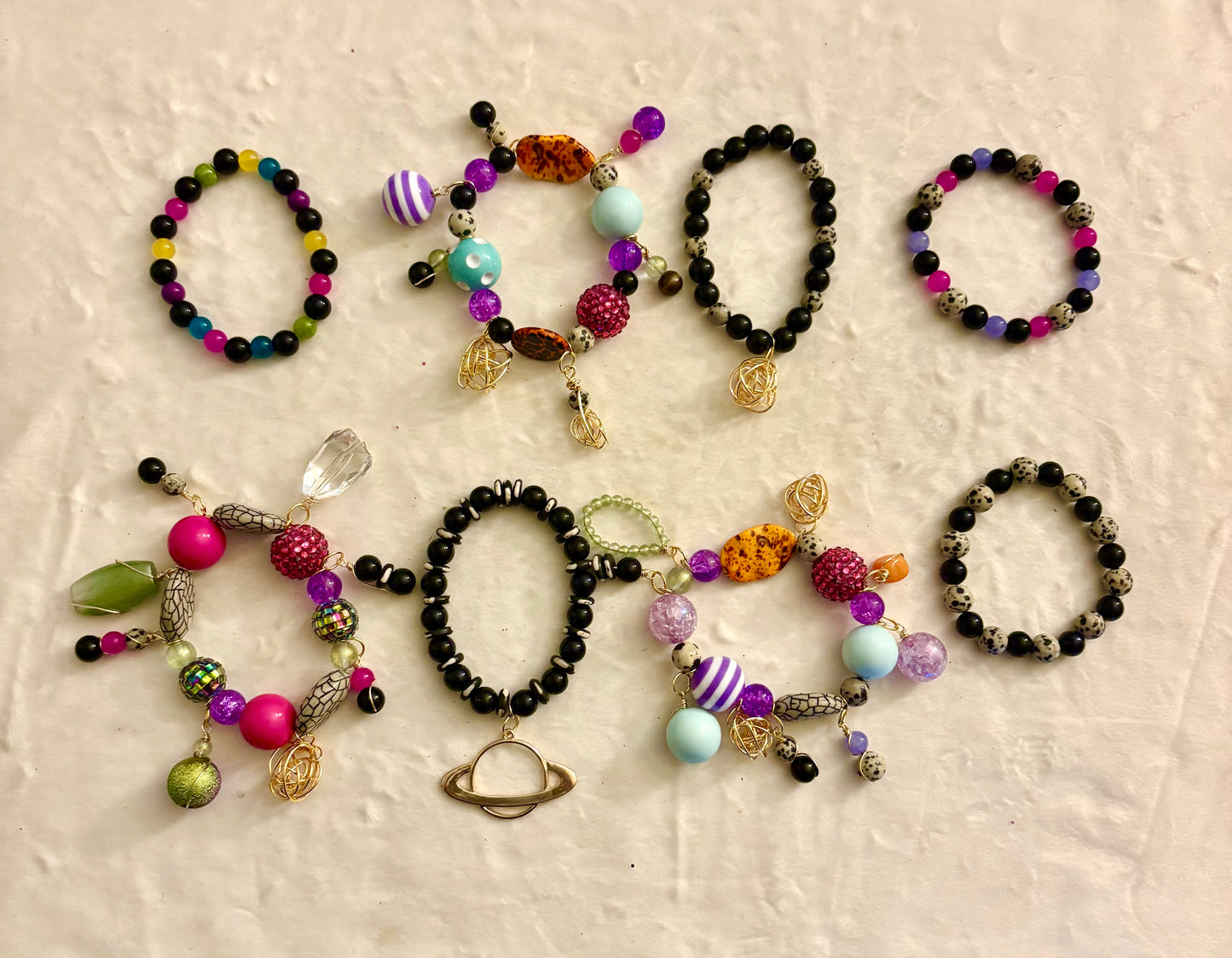 Nova Bracelet Stack of 8 |Size 7.75 Inch Stretch Bracelets