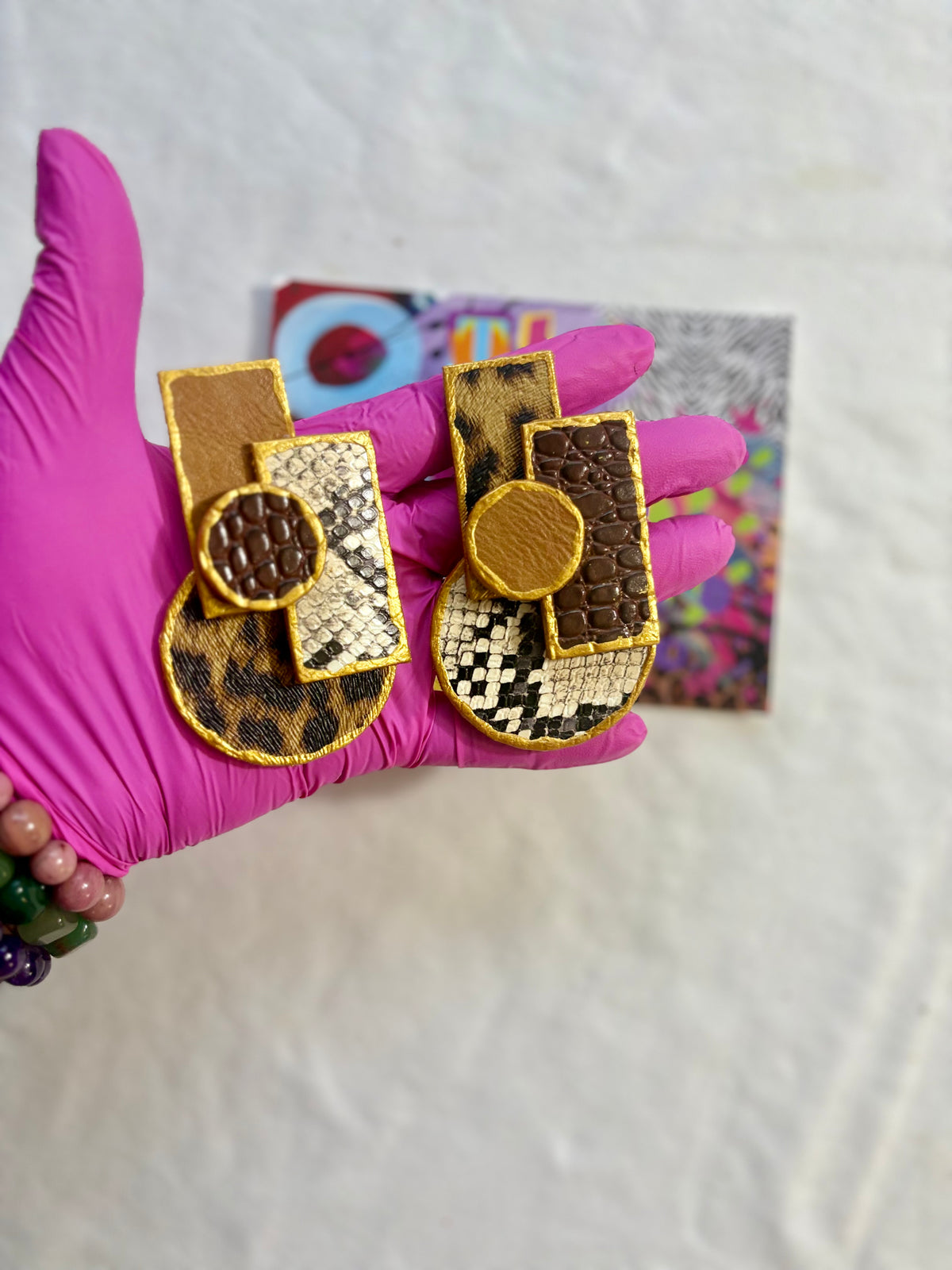 Melanin Art Deco Stud Earrings