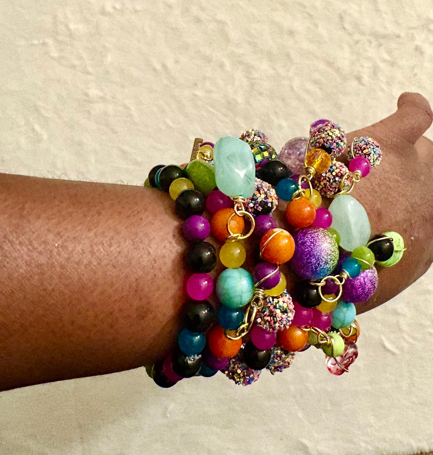 Jamila Bracelet Stack of 6 |Size 7.75 Inch Stretch Bracelets