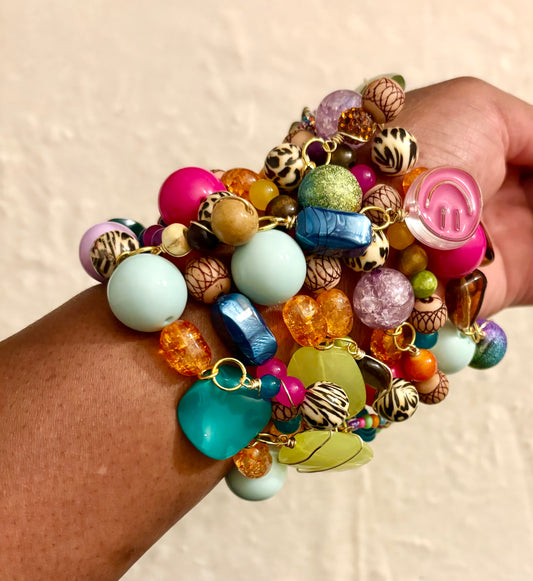 Brielle Bracelet Stack of 7 |Size 7.75 Inch Stretch Bracelets