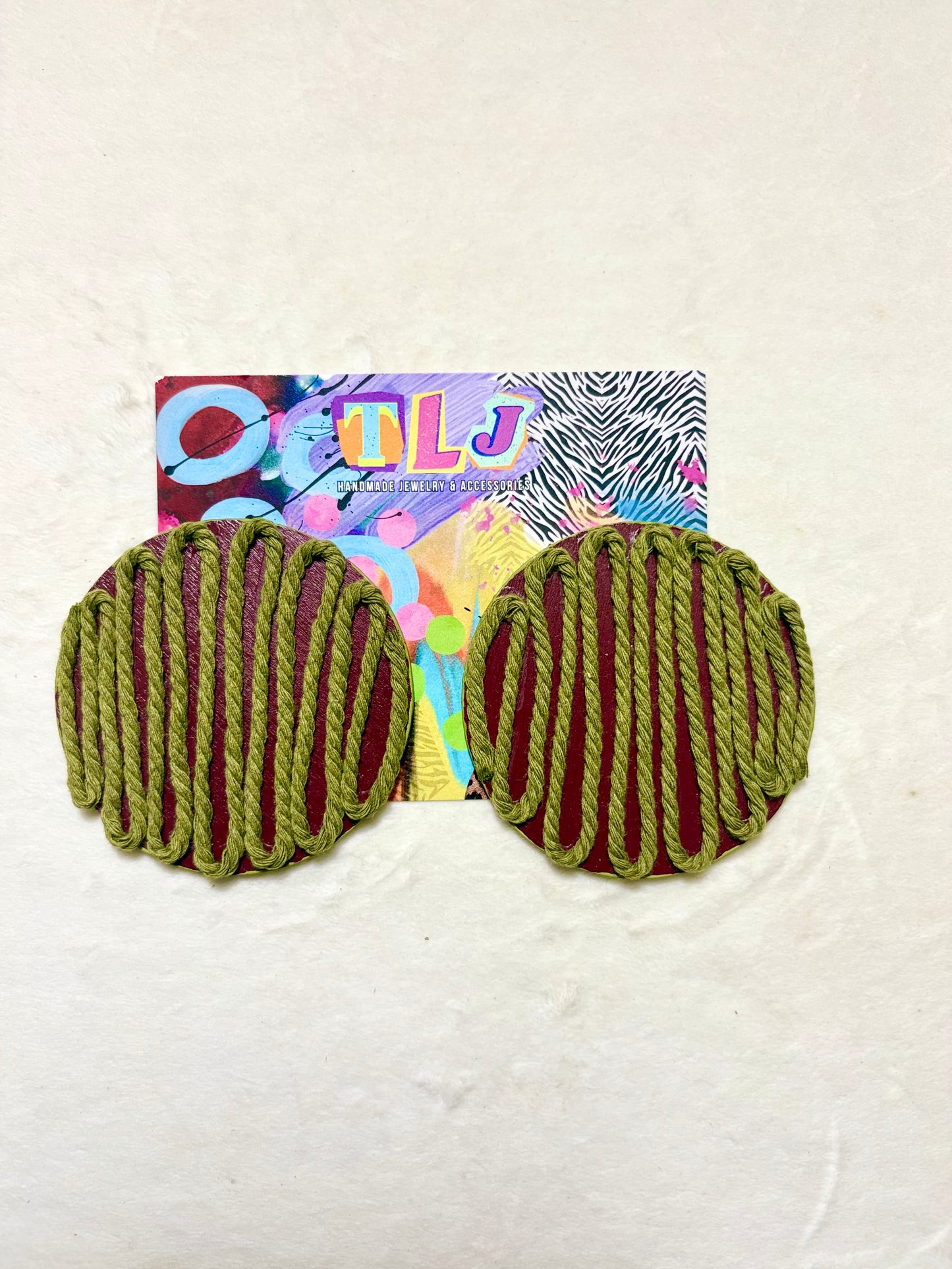 Journee Stud Earrings - Crimson Cherry- 3.5 Inches