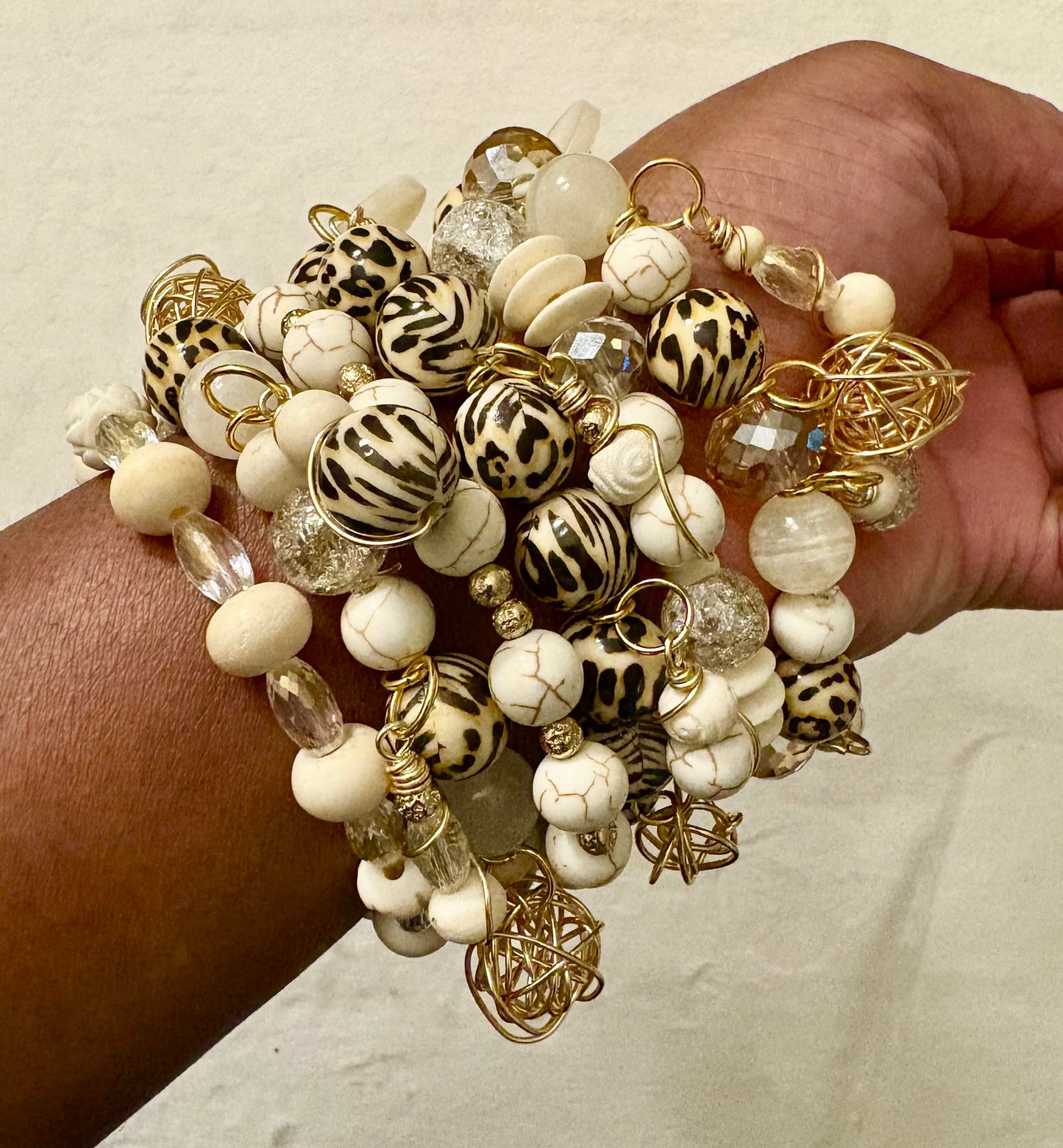 Jasmine Bracelet Stack of 6 |Size 7.75 Inch Stretch Bracelets