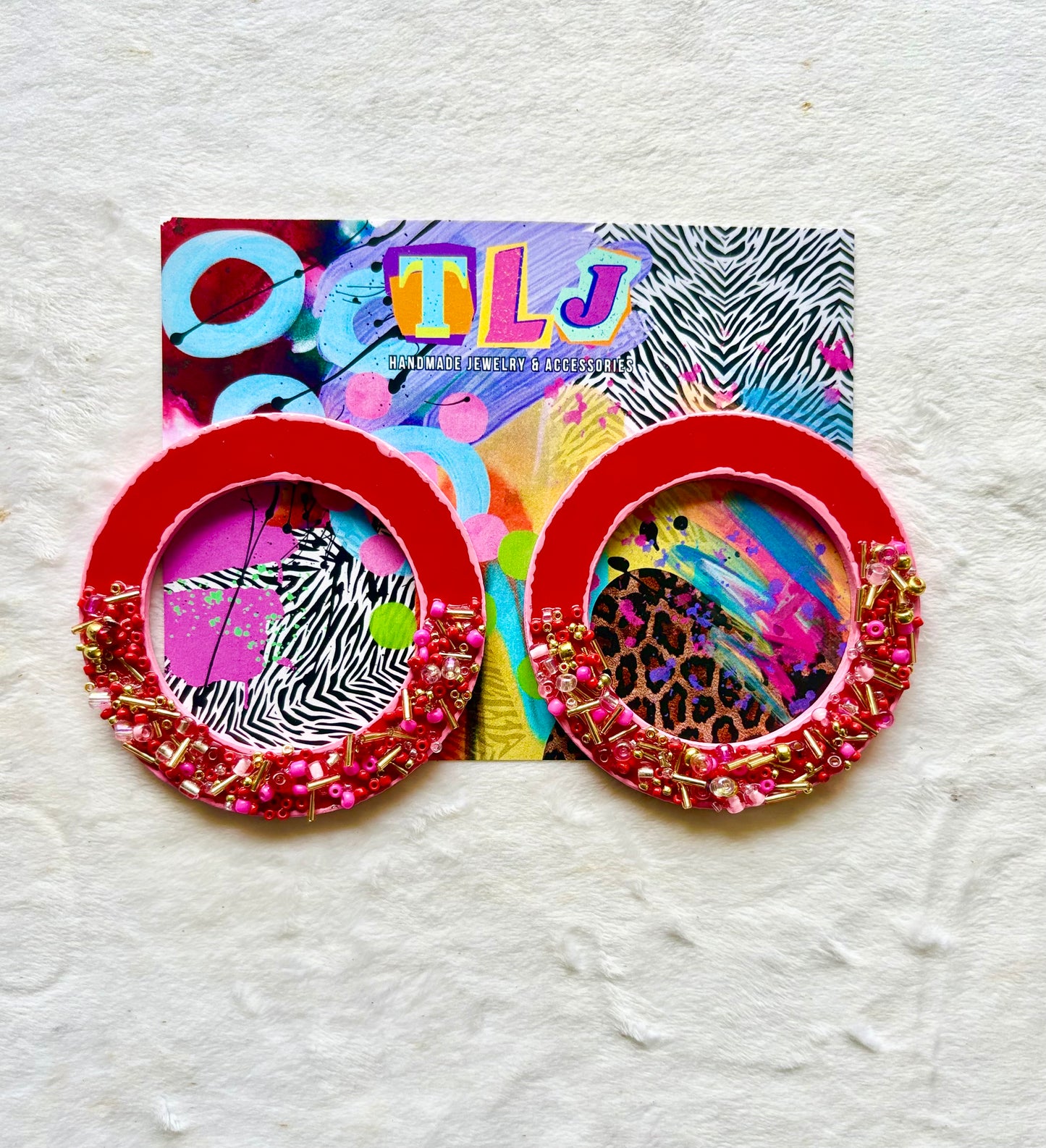 Rock Candy Hoop Stud Earrings
