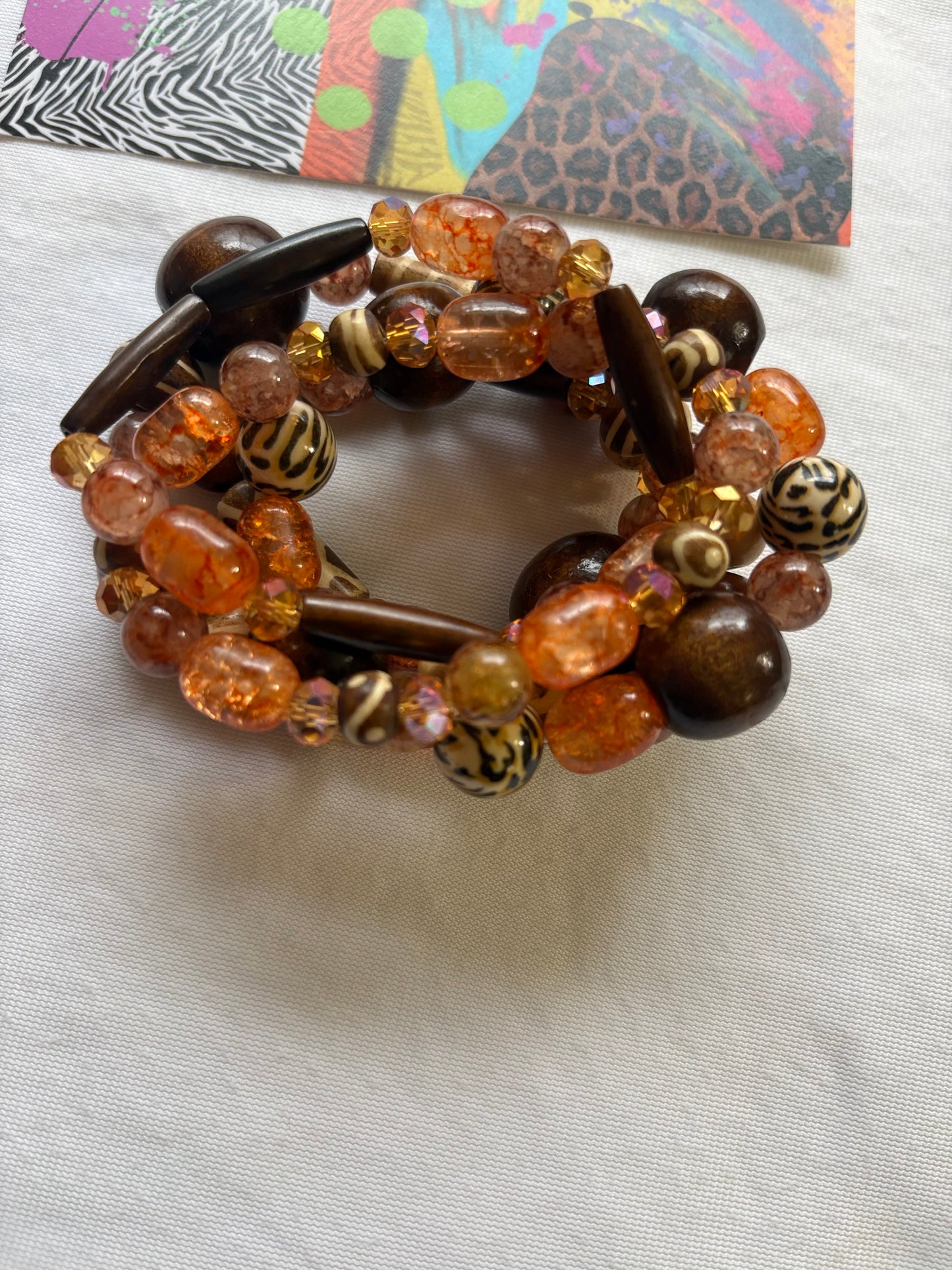 Shelia Bracelet Stack of 5 Set & Earrings | Size 7.75 Inch Stretch Bracelets