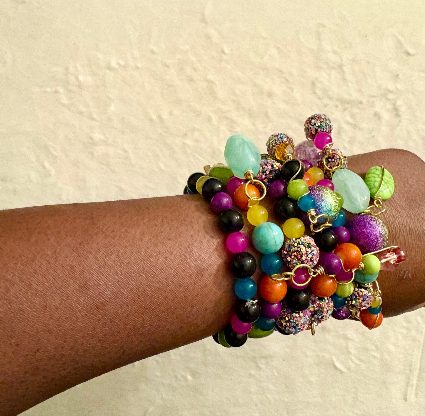 Jamila Bracelet Stack of 6 |Size 7.75 Inch Stretch Bracelets