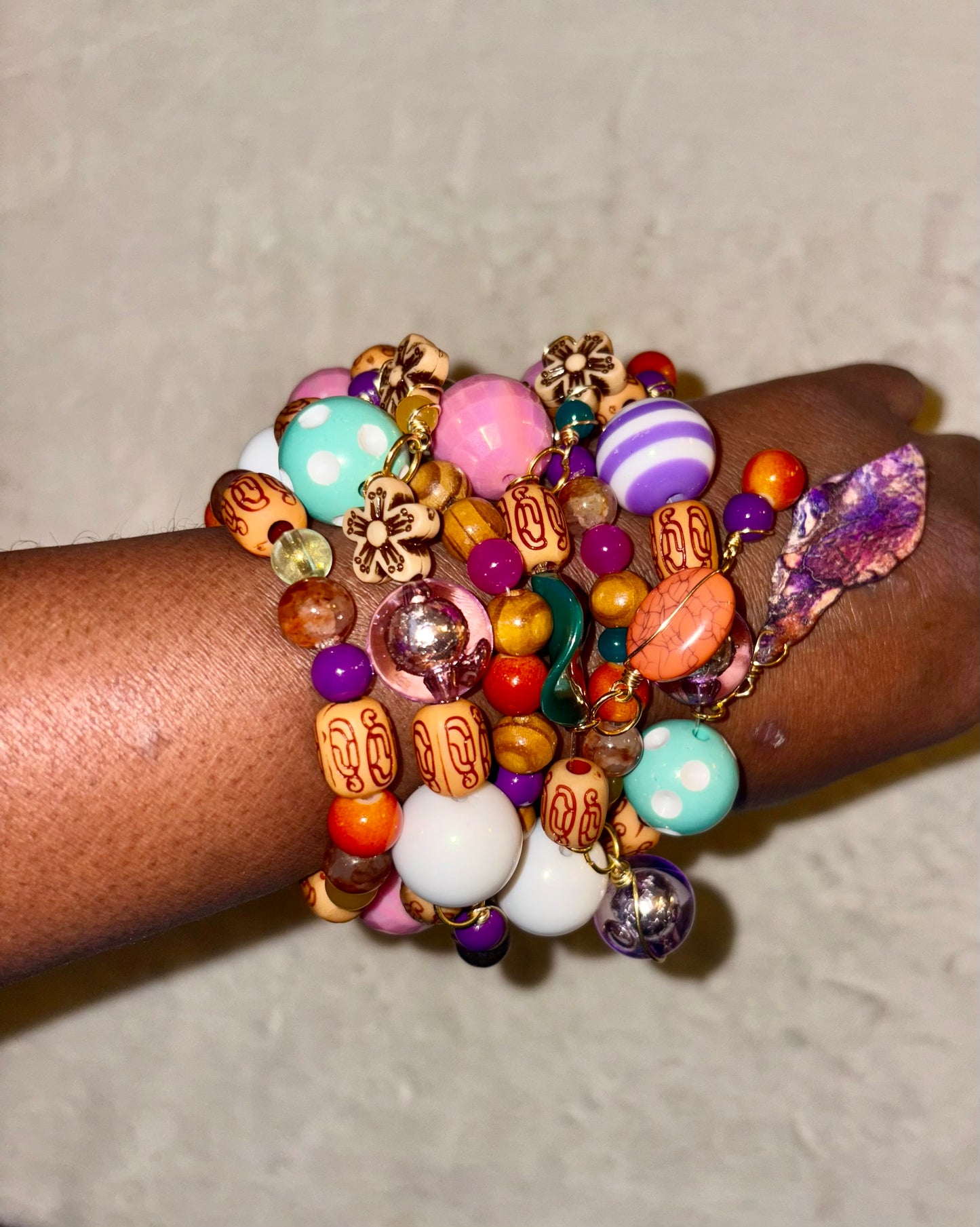 Candice Bracelet Stack of 6 |Size 7.75 Inch Stretch Bracelets