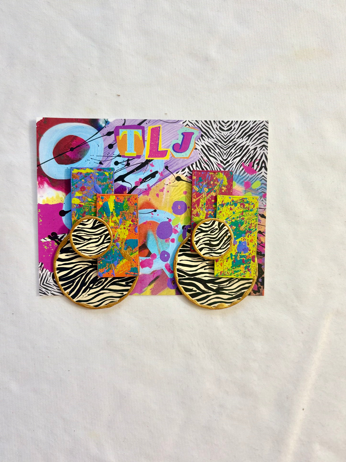 Safari Carnival Art Deco Stud Earrings