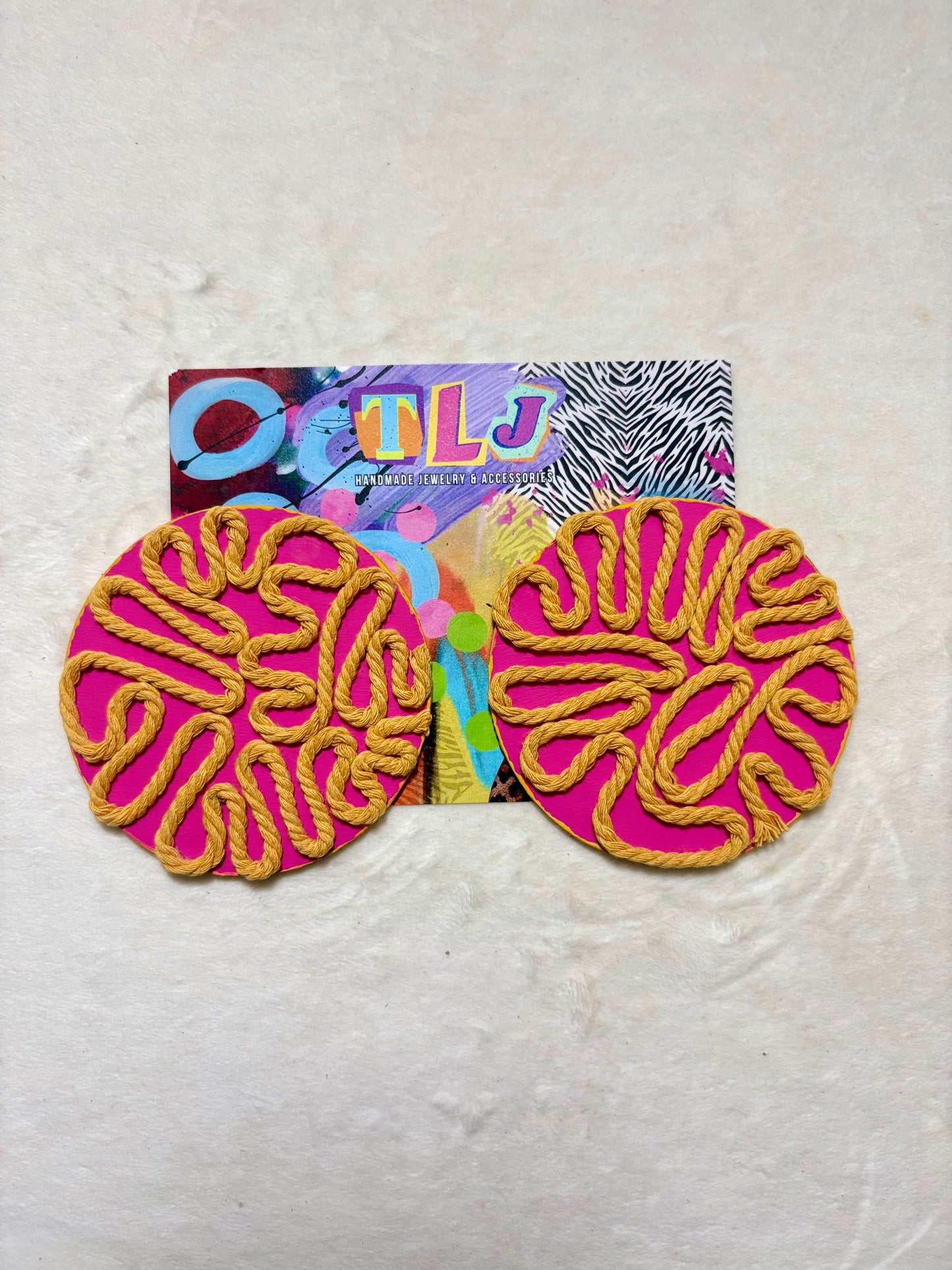 Journee Stud Earrings - Passion Pink- 3.5 Inches