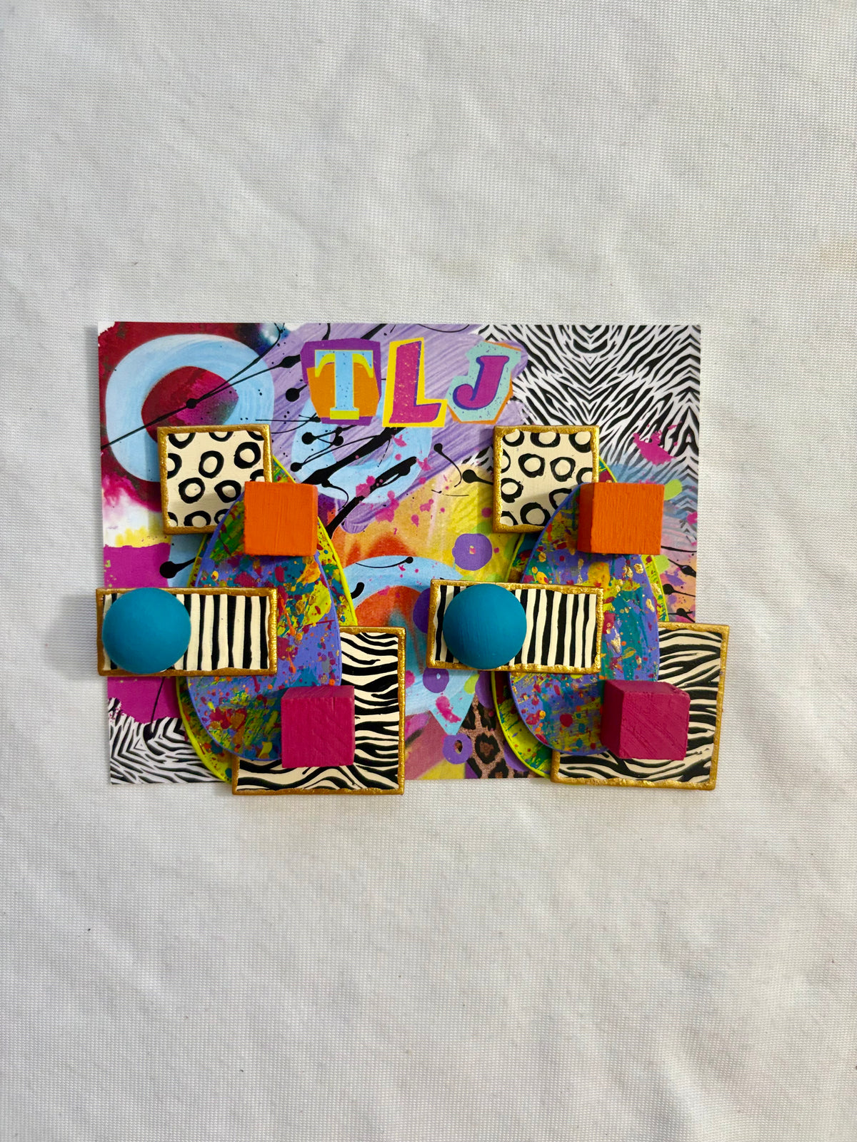 Safari Carnival Art Deco Earrings
