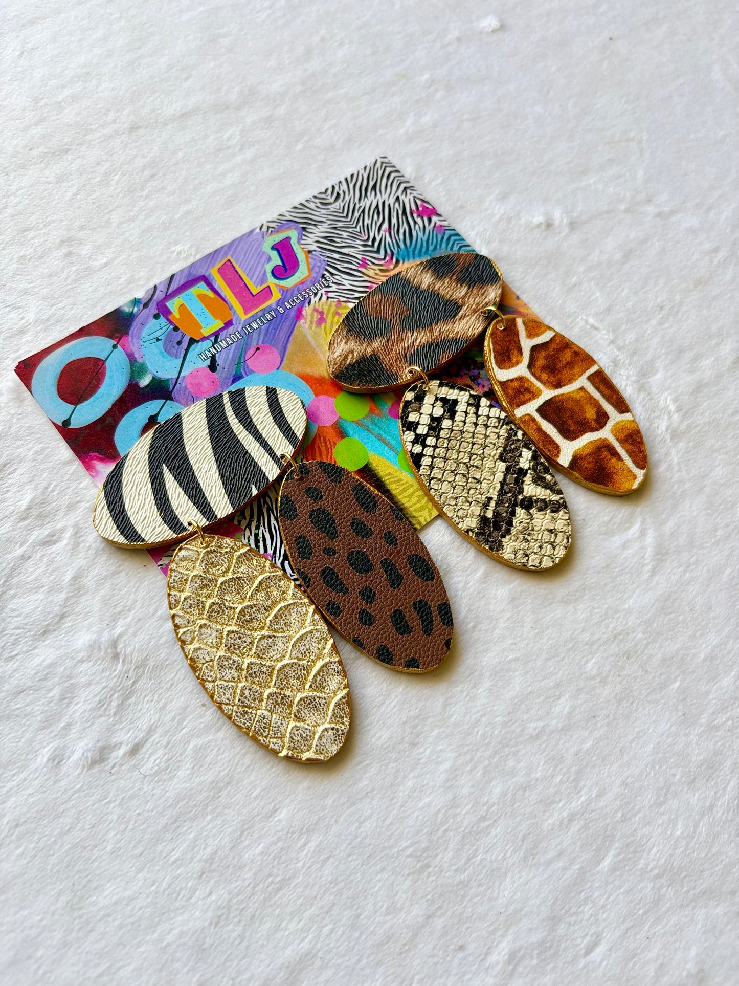 Trinity Stud Earrings 1of 1- Mixed Print