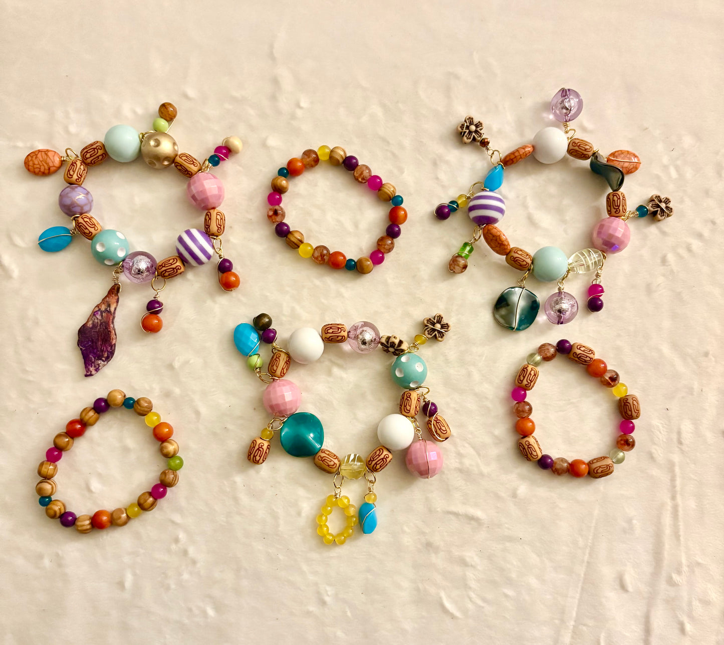 Candice Bracelet Stack of 6 |Size 7.75 Inch Stretch Bracelets